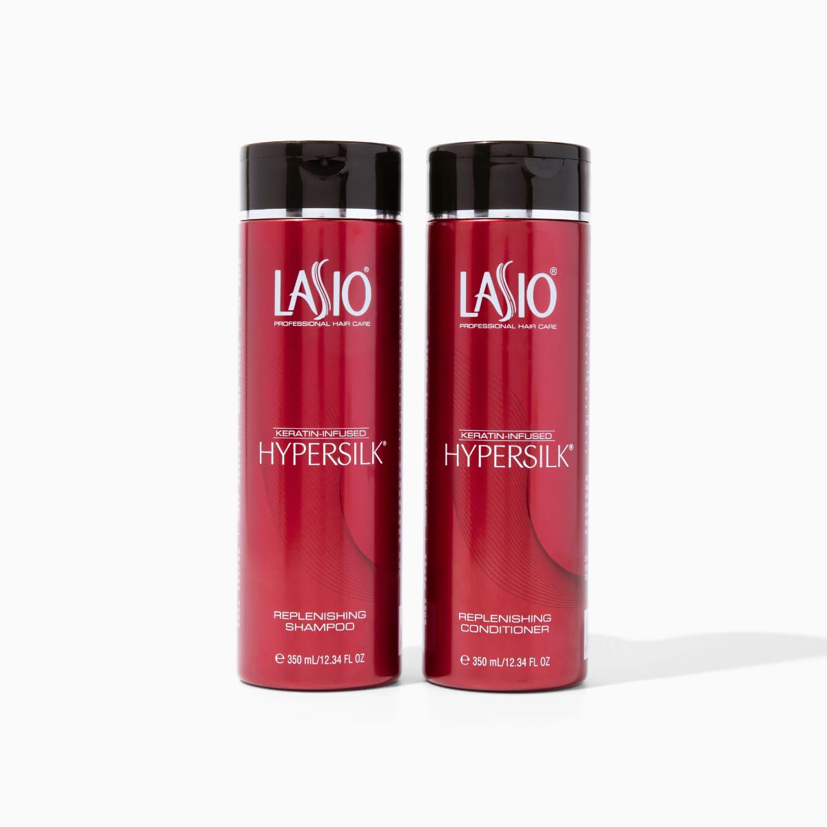 Lasio Replenishing Shampoo and Hair Conditioner Set with Amber Extract, Keratin & Jojoba Oil – Nourishing, Repairing, and Hydrating Formula for Soft, Shiny, Frizz-Free HAIR