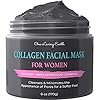 One Living Earth Collagen Facial Mask for Women - Collagen, Triple Action Clay & Charcoal - 6oz