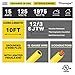 Thonapa 2 Pack Lighted Outdoor Extension Cord 10 ft - 12 Gauge 15 Amp Heavy Duty Power Extension Cords - SJTW - Great for Major Appliances, Power Tools, Garden Supplies - Yellow
