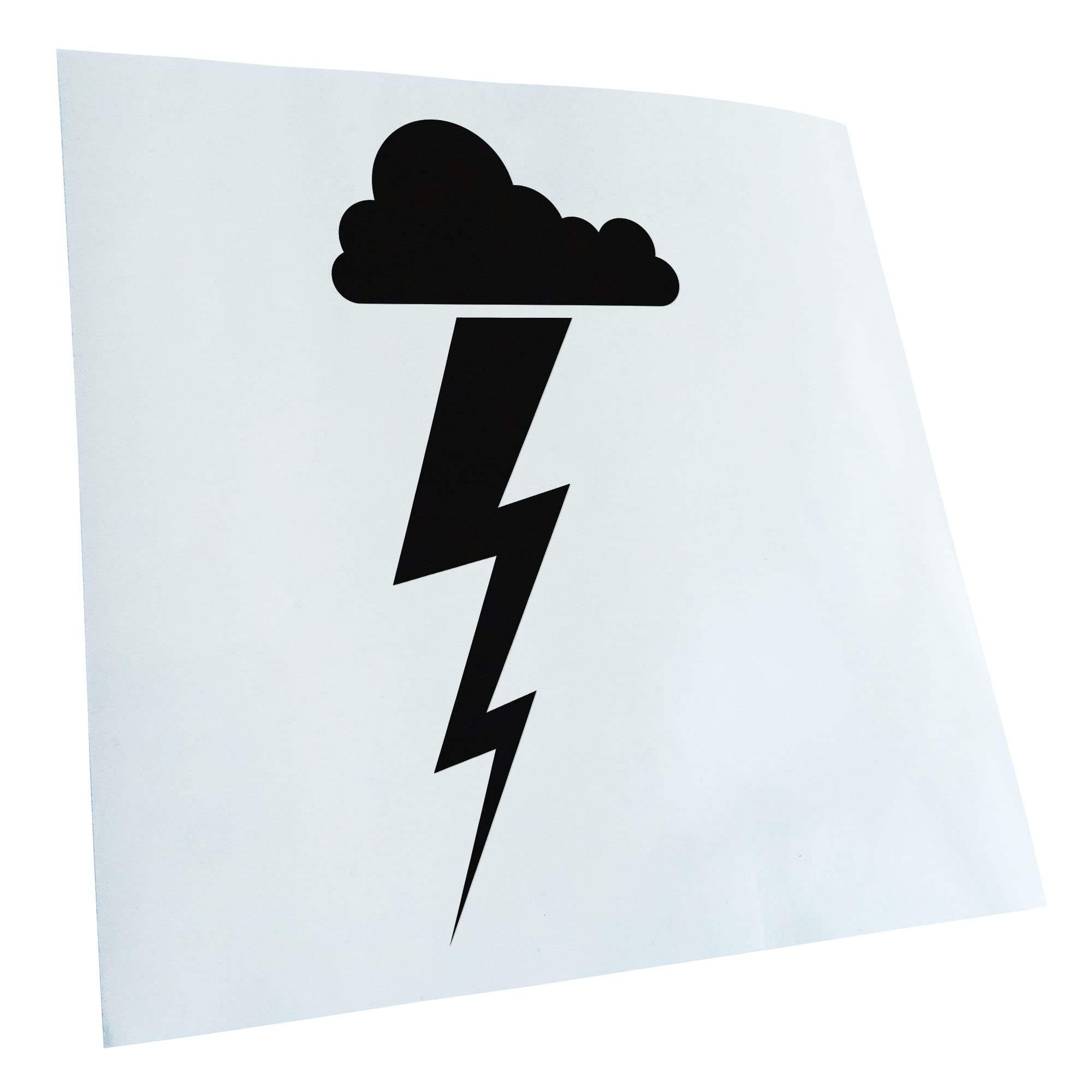 Kiwistar - Car Sticker - Black - 24 x 12 cm Thundercloud Lightning - Rear Window Car Sticker Weatherproof for Car Truck Moped Truck - Sticker Exterior Self-Adhesive Tuning Accessories for Window