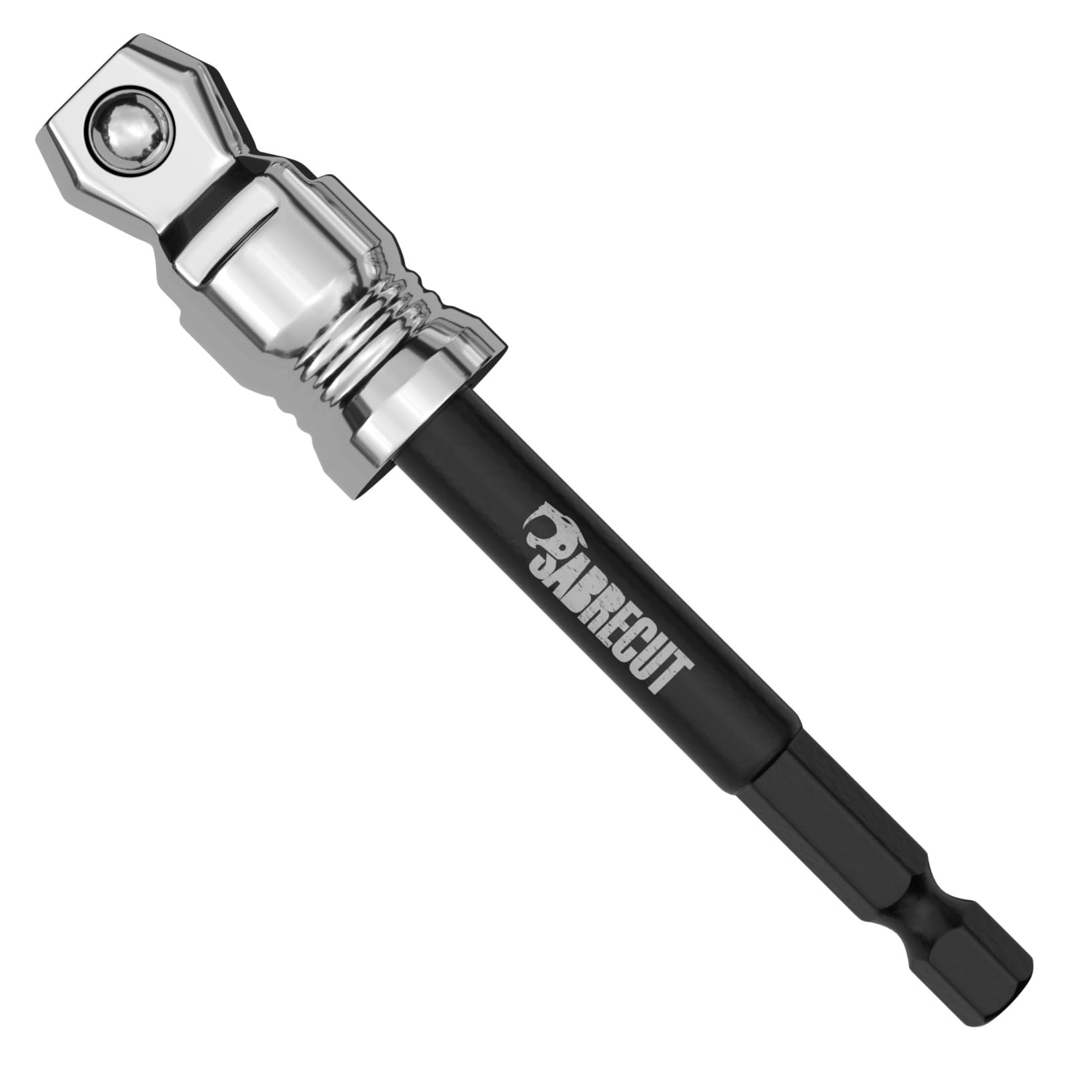 Sabrecut Black 1 X Scisa10012 95Mm 15 Degree Tilt Socket Adapter 1/4 Inch Hex To 1/2 Inch Square Drive For Impact Drivers Wrenches And Ratchets
