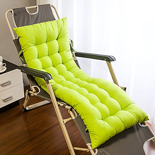 Coussin pour Chaise pliable, Coussin de chaise longue moderne et antidérapant Coussin Bain de Soleil transat à dossier haut et épais pour fauteuil d'intérieur(vert,48x155x8cm (19x61x3 pouces)) Cover