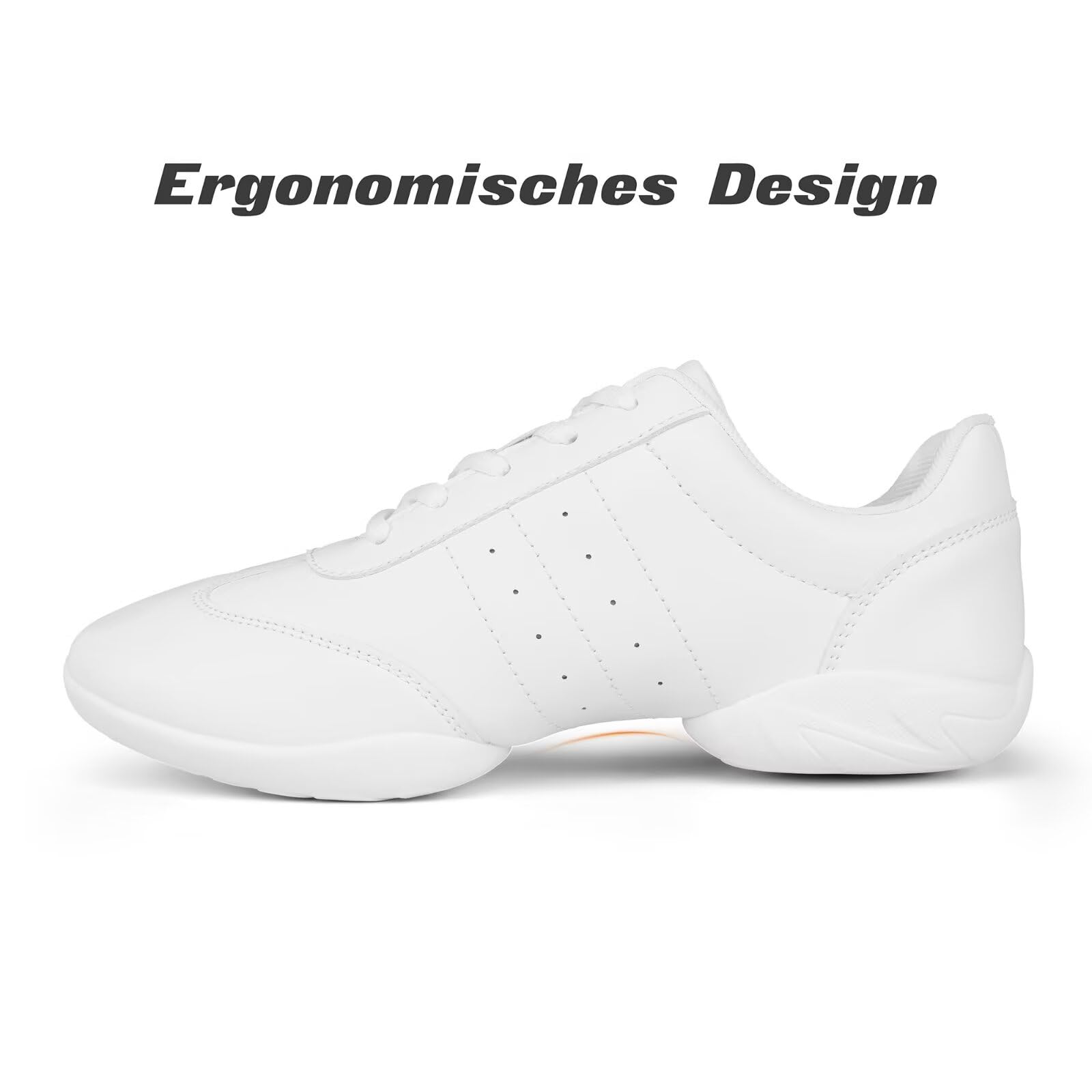 Zapatos de porrista de PU para mujer, suela dividida, zapatos de danza
