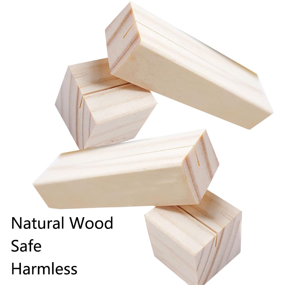TopHomer 4 tamaños (40 piezas), soportes de madera para tarjetas, para bodas, banquetes, fiestas; número de mesa, foto/imagen, soporte de menú, restaurante
