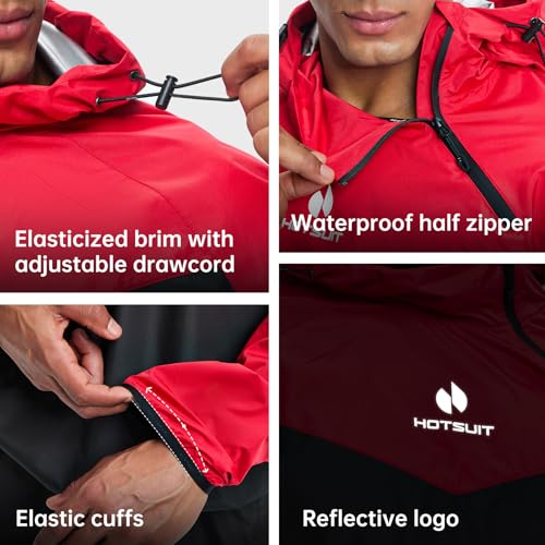 Hotsuit Tute Dimagranti Sauna Suit Uomo Allenamento Ginnastica Perdita Di Peso Fitness Sportiva Palestra Tubo Per Camicia, Rosso, Xxl - 5