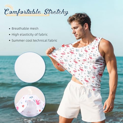 Mens Tank Tops Summer Graphic Beach Tank Tops Men 4th of July Shirts for Men Workout Patriotic Muscle Shirts Funny 3XL4