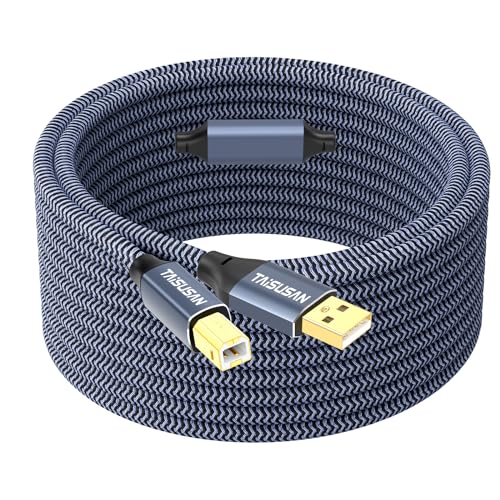 Catálogo de Escáneres . 47 TAISUSAN - Cable de impresora USB de 50 pies, tipo A a tipo B, alta velocidad, compatible con MacBook, impresoras y escáneres, color gris