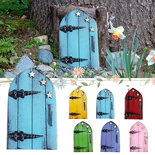 Walbest Fairy Doors For Trees Outdoor & Tree Trunk, Mini Fairy Doors For Kids Room Decor, Miniature Door Fairy House Door, Fairy Garden Door For Wall Decor Purple #TOP4