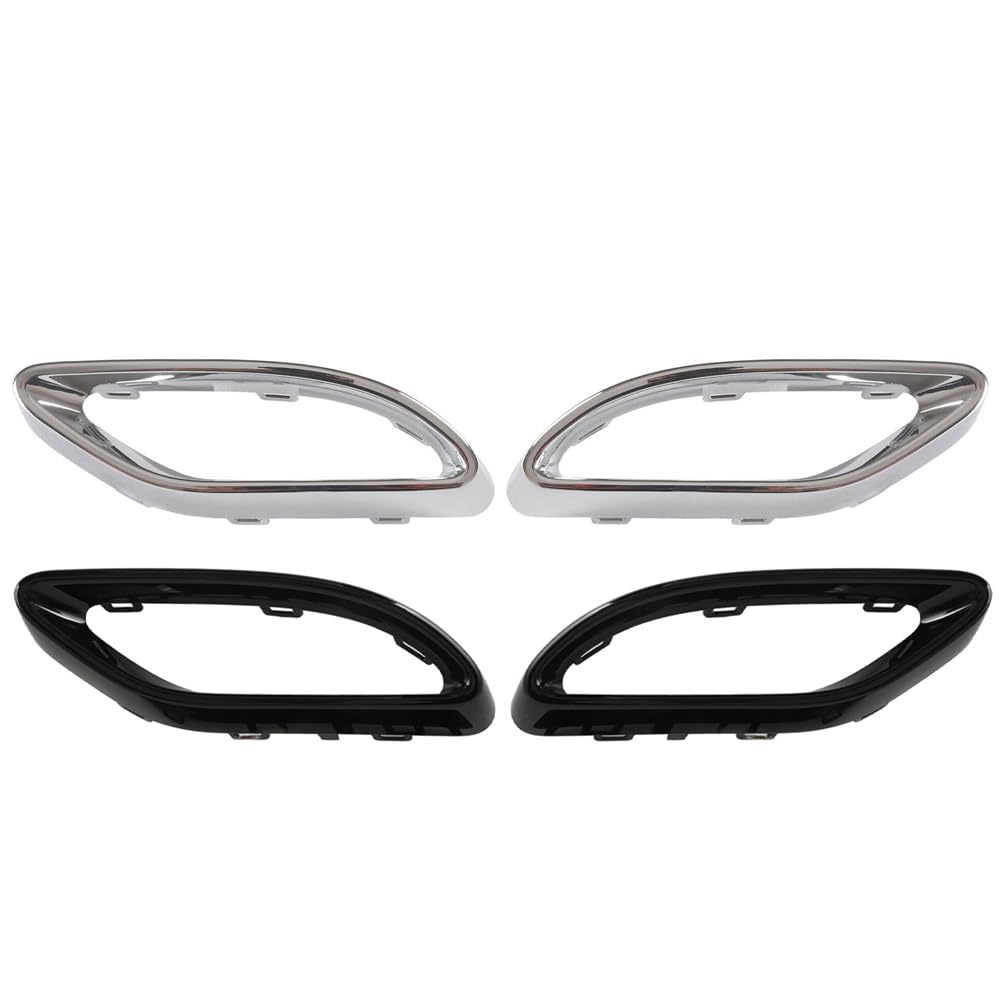 Abbattitore di Rumore Scarico Adatto per ABCE GLC CLS‑Class Sostituzione dei rivestimenti della copertura punta dello scarico nero lucido Marmitta(Silver Right)