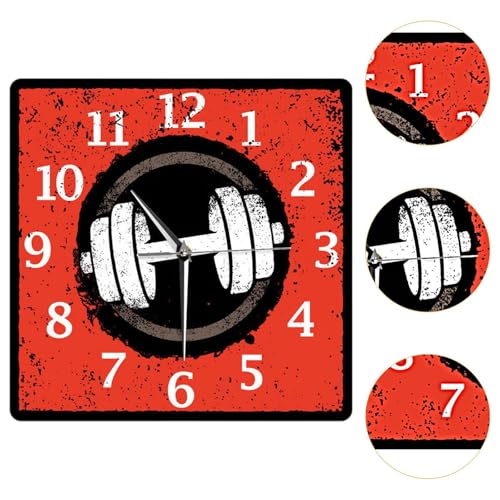Horloge murale en acrylique haut de gamme au design haltère moderne - 4
