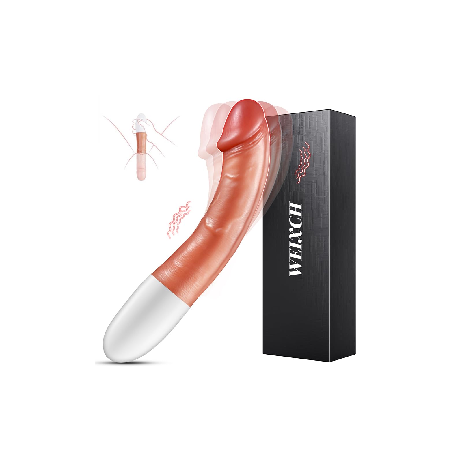 Realistic Dildo Sex Toys Vibrator 8 4 Inch Rose Sex Toys G Spot Clitoral Stimulator Real Skin Dual