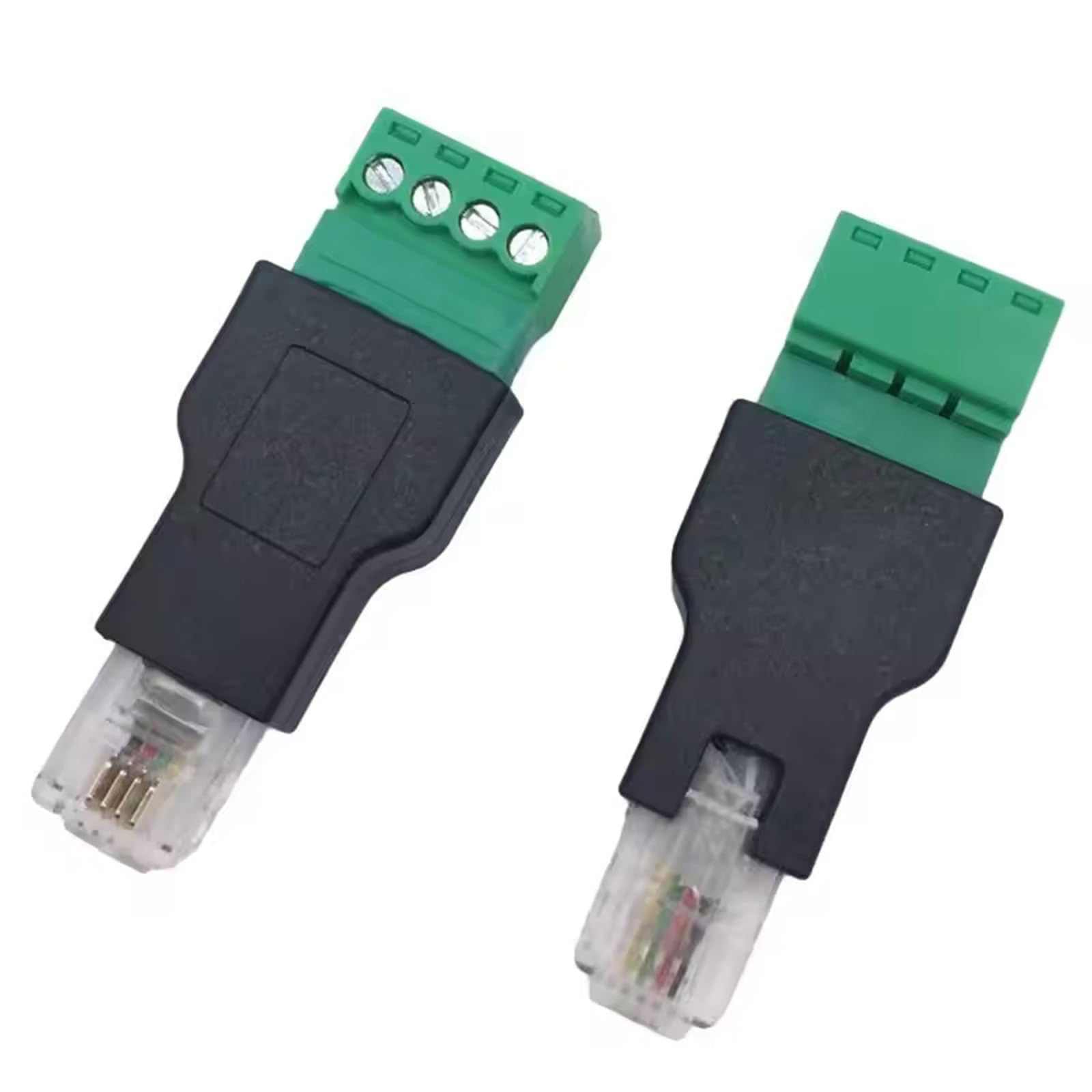 4 pezzi RJ11 6P4C 4 pin connettore connettore a vite connettori modulari per cablaggio strutturato