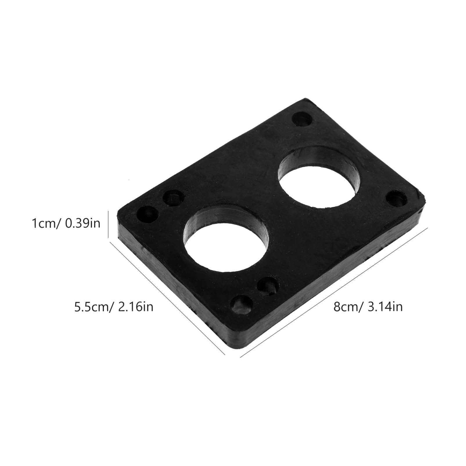 FOYTOKI 10mm Skateboard Damping Mats 2 Pcs Shockproof Riser Pads for Skateboard Easy Install for Stability