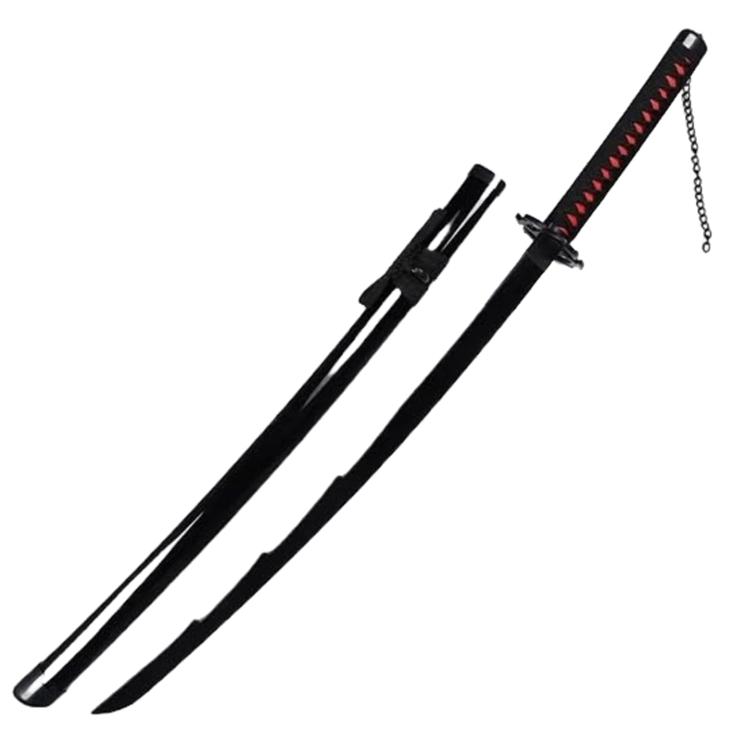 Bleach Ichigo Tensa Zangetsu Life-Size 100cm Wooden Katana Sword | Anime Collectible Sword for Cosplay, Display, Martial Arts Training & Gift for Fans, Kids & Adults