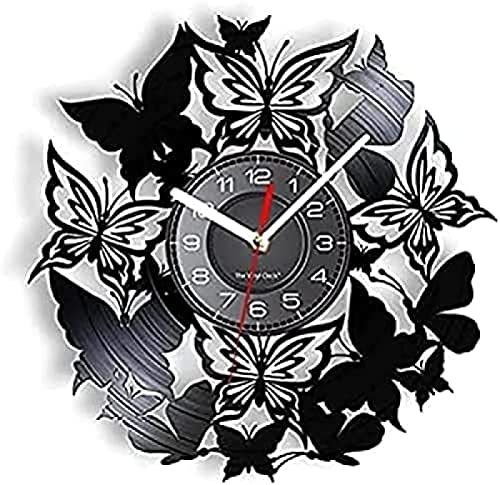 Horloge Murale Papillon Découpe Laser Précise sur Vinyle Suspendu Unique - 2