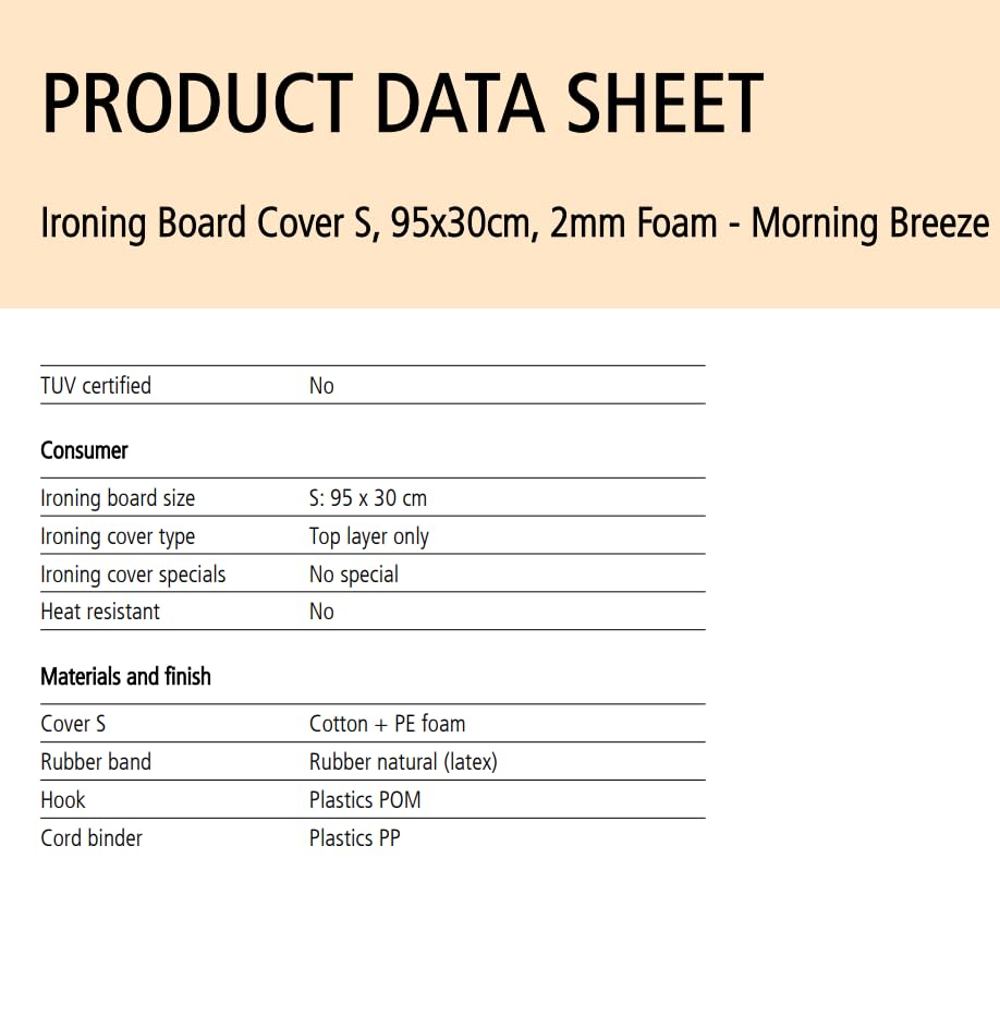 Image of Brabantia Ironing Table Replacement Cover, 95 x 30 cm
