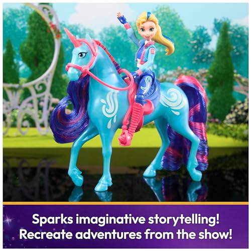 Unicorn Academy, Isabel y River con 2 accesorios y herramienta para pelo miniatura 5