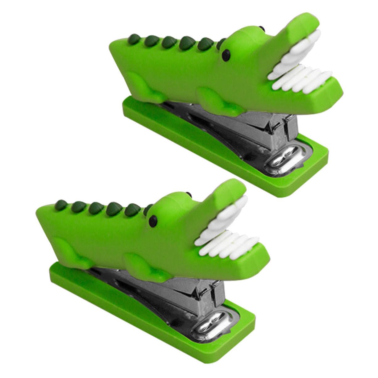 8pezzi Pinzatrice Animale Silicone Cucitrice Divertente e Portatile Per Ufficio e Casa Design Alligatore Per Risparmio Di Spazio e Decorazione