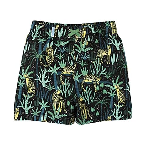 RUGGEDBUTTS Boys UPF50+ Sun Protection Animal Swim Trunks - Black, 3-6m Cover