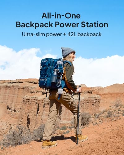 Image of BLUETTI Solar Generator Handsfree 1 with 100W Solar Panel (Ships Separately), 268.8Wh 300W LiFePO4 Battery, 5 Output Ports, Portable Power Station for Camping, Drones (Backpack Not Included)