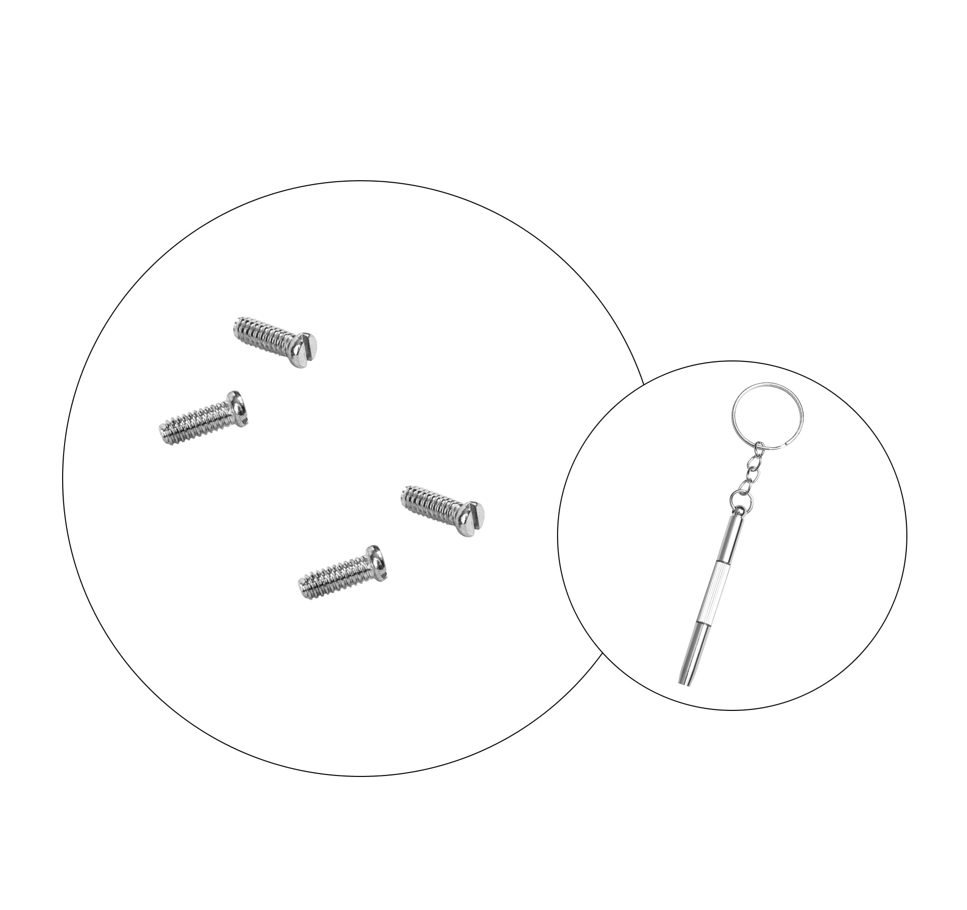 HiCycle2 Sunglasses Screws Replacement for Ray Ban Wayfarer RB3016 Sunglasses,with Screw Driver(4pcs for arms,silver) - Image 3