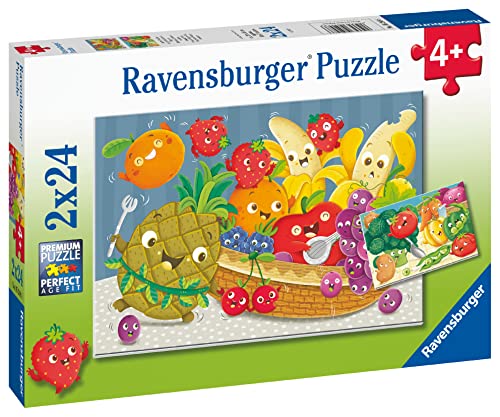 Puzzles 2 x 24 pièces : Les petits fruits et légumes Ravensburger France - vue 3