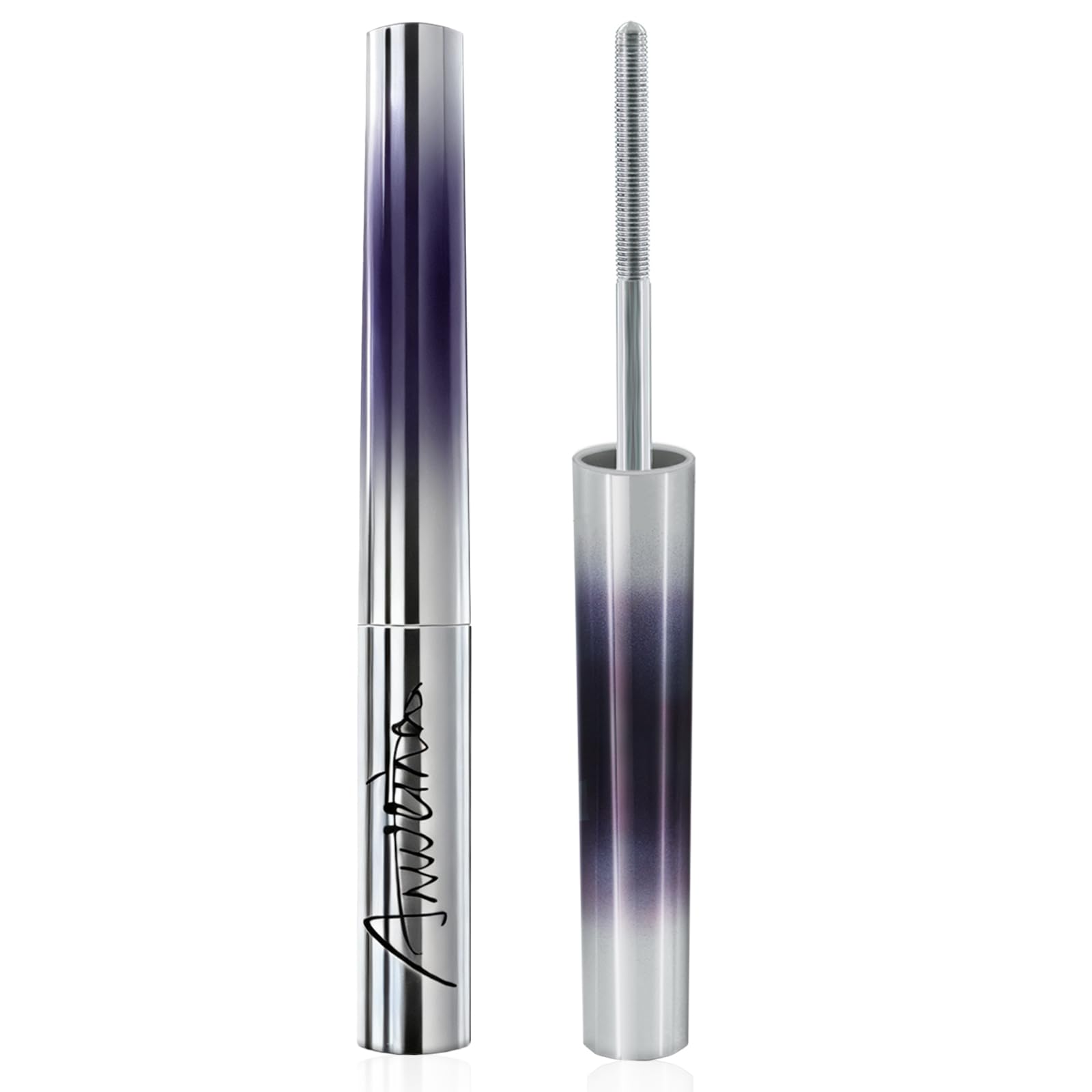 Iron Wand Mascara, Waterproof & Smudge Proof Metal Wand Mascara (Black) 1PCS