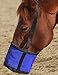 Harrison Howard Horse Muzzle Feed Bag Nylon Mesh Grain Feed Bag with Padded Neck Strap Adjustable Belt Dark Blue Large