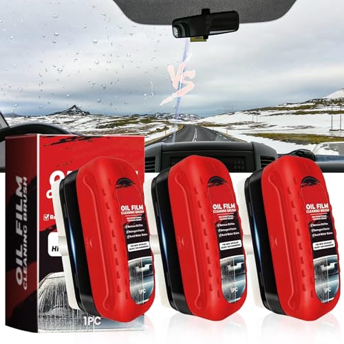 MAUSGAAV New 3-Pack Automotive Oil Film Cleaning Brush, Oil Film Remover for Car...