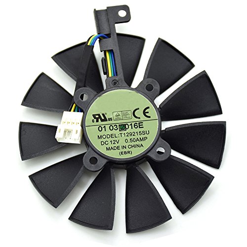 Tebuyus T129215SU 12V 0.5A 87mm 4 Pin Graphics Card Cooling Fan for ASUS Strix GTX980Ti GTX970 GTX980 GTX 1070 GTX 1080 Video Card Cooling Fan