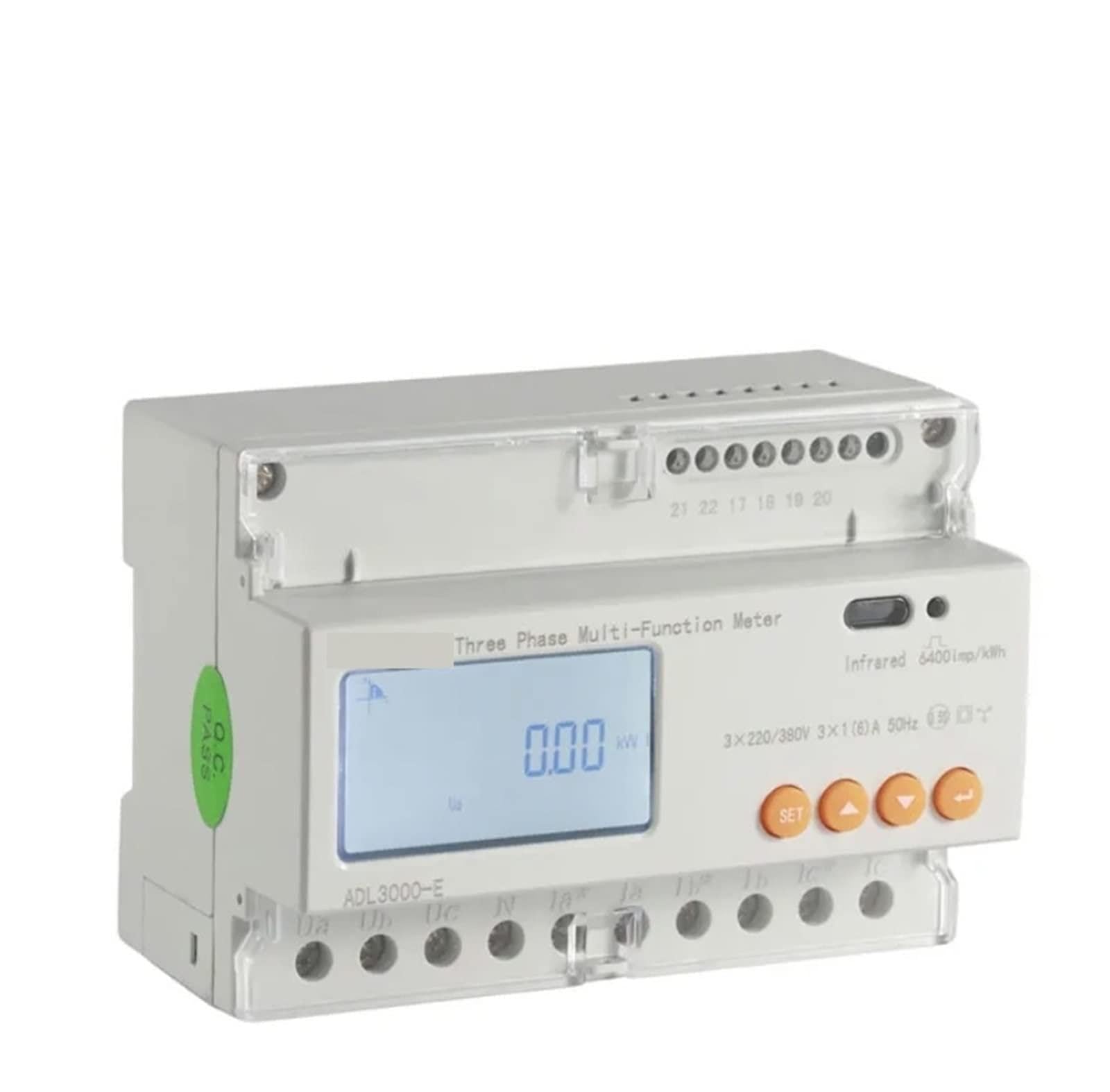 Contatore Energia Elettrica, DTSD1352 Contatore Kwh trifase su guida Din/Contatore di potenza Smart RS485 trifase/Contatore di energia bidirezionale trifase, Facile da Installare(DTSD1352 5A)