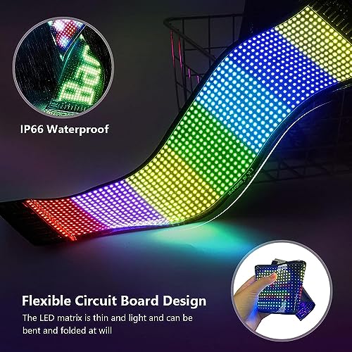 Panneau LED voiture matrice flexible message défilant programmable Bluetooth IP66 - 5