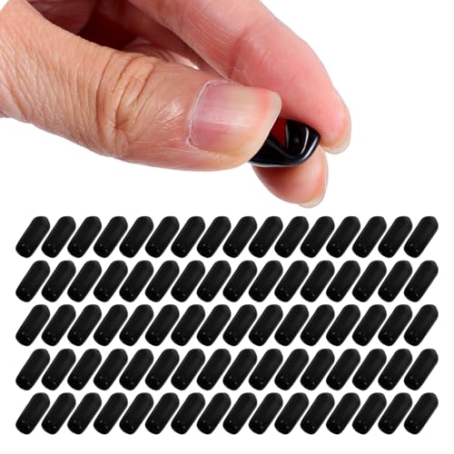 HEALLILY 250Pcs Black PVC Pegboard Hook Tip Safety Covers Screw Thread Protectors for Enhanced Safety and and Garage Use