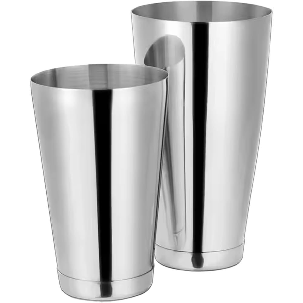 CTRLZS Boston Cocktail Shaker Set Stainless Steel Weighted Shaker Tins for Bartender,Drink Mixer for Bartending (Silver)