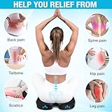 XomRo Cooling Gel Ergonomic Memory Foam Seat Cushion Orthopedic Coccyx Cushion Chair Pillow for Tailbone Pain Relief, Sciatica, Back & Hip Support Office Chair, Car, Travel, Gaming & Long Sitting - Image 5