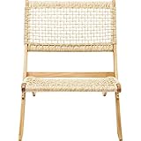 Kare Design Klappsessel Copacabana, Braun, Klappstuhl, Rattangeflecht, outdoorgeeignet, 73x78x60 cm (H/B/T)