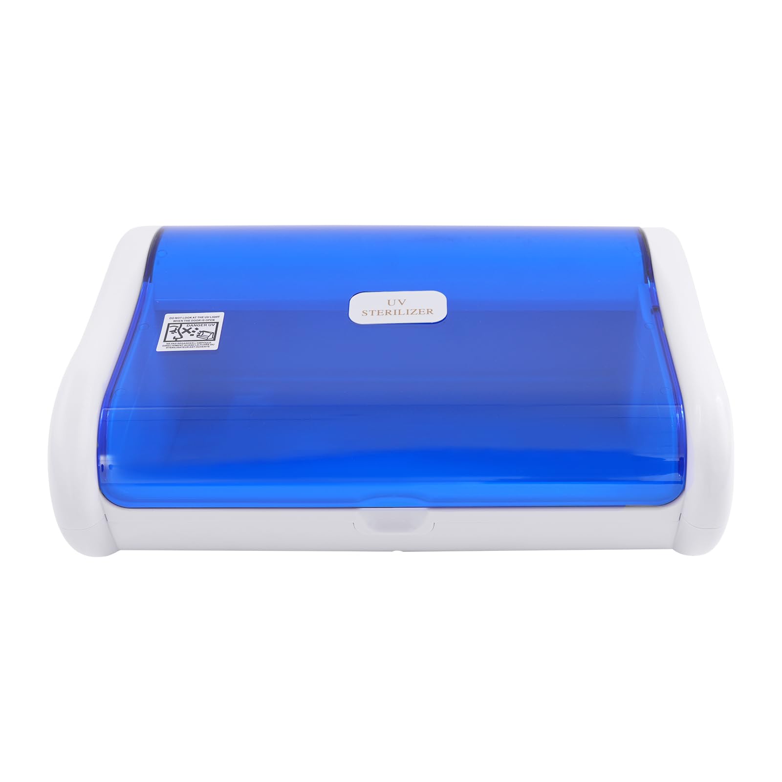 Esterilizador UV de ozono portátil, caja de desinfección, herramientas de manicura, peluquería, compacto 2L ABS, tapa anti-UV seguridad, ideal para salón belleza casa viaje, blanco 31 x 21,5 x 10 cm