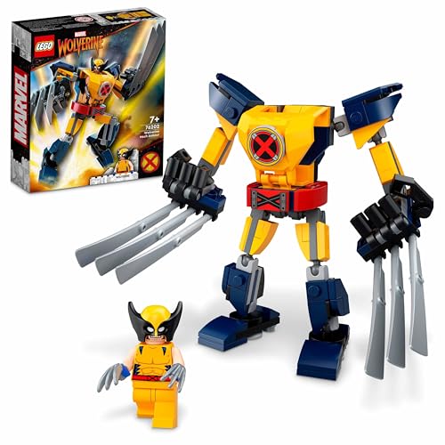 LEGO® Super Heroes Marvel Wolverine Mech Armour 76202 Building Kit; Collectible Mech and Minifigure for Wolverine Fans Aged 7+