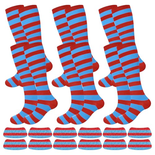 Image of Panitay 2 /12 /16 /24 Pairs Softball Soccer Socks Glitter Eye Black Stickers Team Spirit Accessories for Youth Women Sport Wear