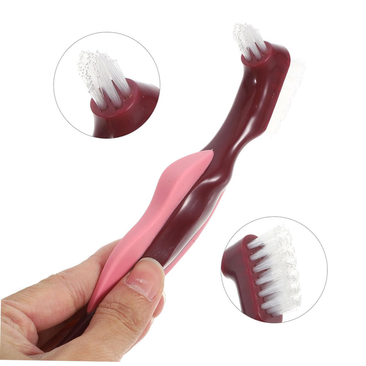 BESTYASH 5 Set Spazzola Per La Pulizia Della Protesi Pulito Più Doppio Pennello Morbido Spazzolino Da Denti Per Intercapedine Assortito Setole Adulti Orale Nylon 2 Pezzi * 5