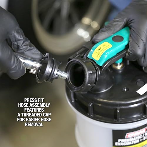 Oemtools 24937 6-Liter Pneumatic/ Manual Fluid Pump Extractor, 5Ft Main Suction Hose, Oversized Pumping Handle, Leak Proof, For Automotive Oil Change thumb #7
