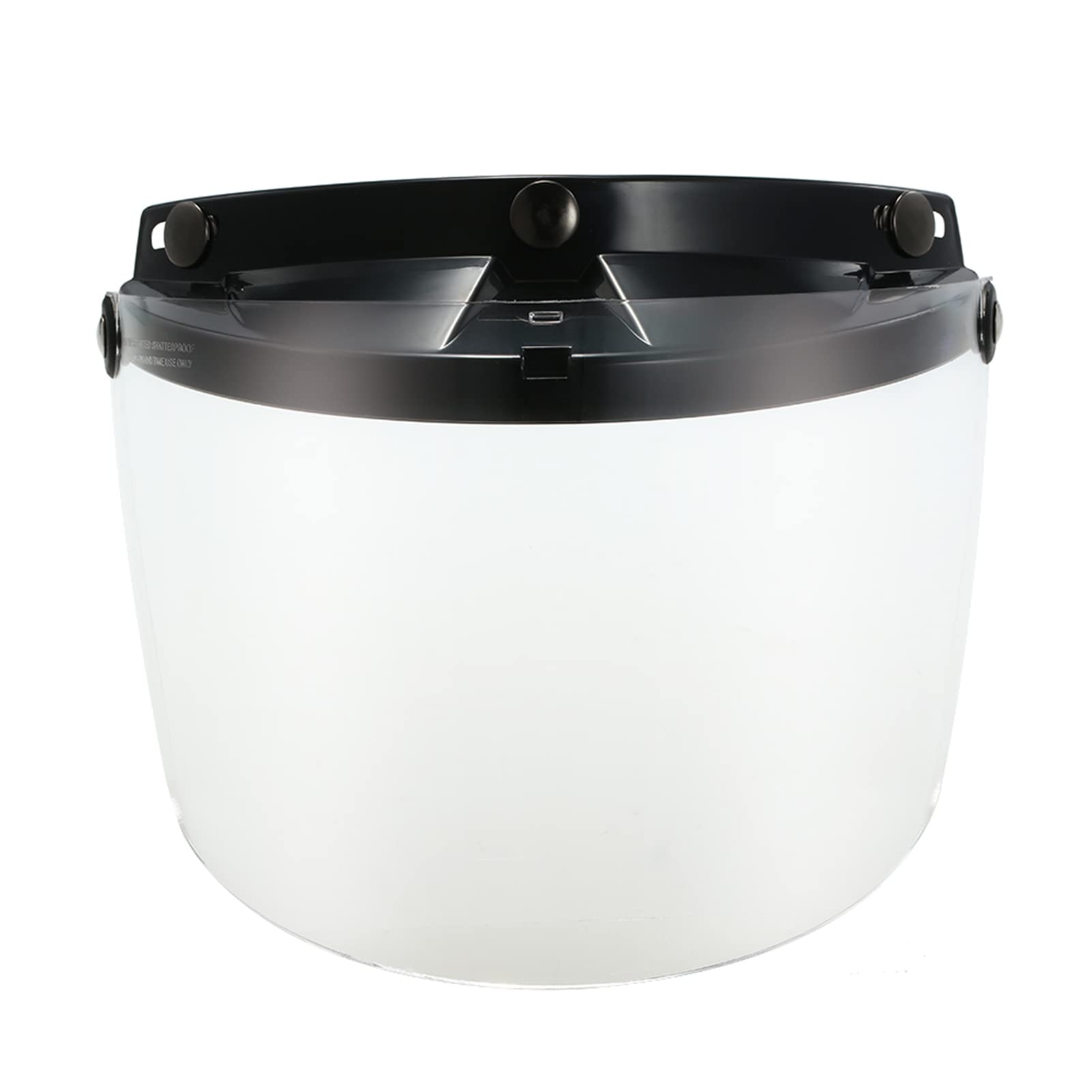 Shkalacar 3-Snap Button Bubble Visiera con Visiera Flip-up per Casco Moto Retro Open Face