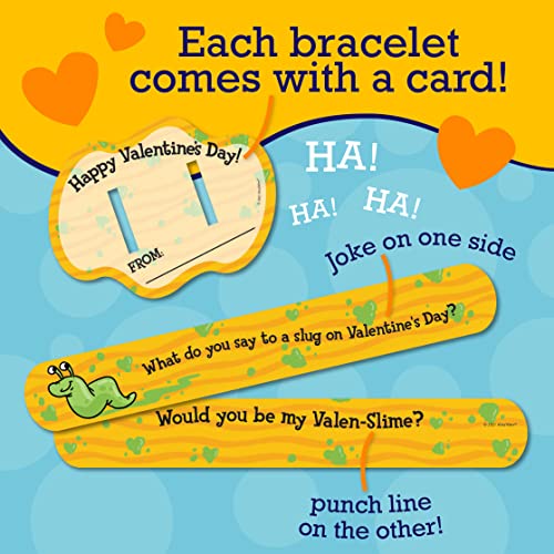 Valentines Day Cards For Kids With Toys, Slap Bracelets With Jokes Super Fun Pack Assortment, 28 Cards With Envelopes And Slap Bracelets #TOP2