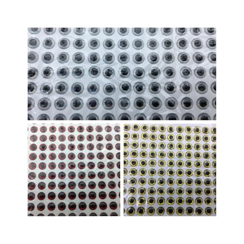 300 piezas de ojos 3D para pesca, accesorios DIY miniatura 1
