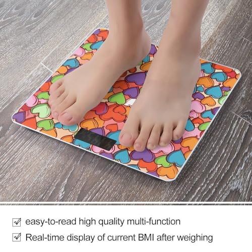Báscula digital para baño con diseño colorido y pantalla LCD miniatura 5