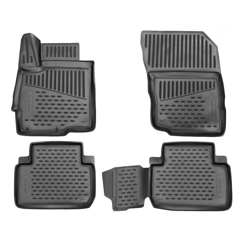 Car Lux AR03459 - Alfombrillas Alfombras de goma a medida con borde alto tipo cubeta para Eclipse Cross