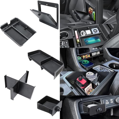 Neepiar 5PCS Center Console Organizer Compatible with 2023-2026 Honda Pilot/2026 Honda Passport Drawer Storage Tray Armrest Divider Tray &Insert Hidden Storage Box Interior Accessories
