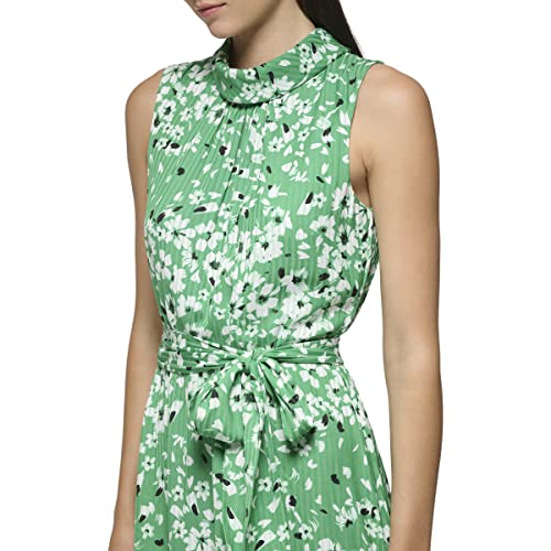 Image of Karl Lagerfeld Womens Floral Waist Detail Midi Dress