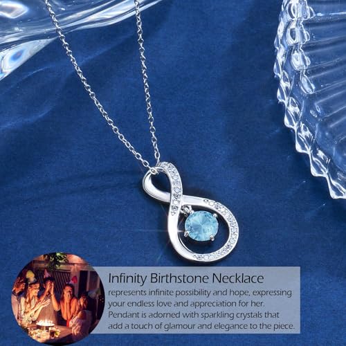 Collar de piedra natal infinita para emocionar a tu hija o abuela en su cumpleaños 4