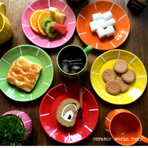 ここあ　ソーサー&デザートプレート Amazon | ROXY サマーココア プレートS 16cm おしゃれでポップな取皿